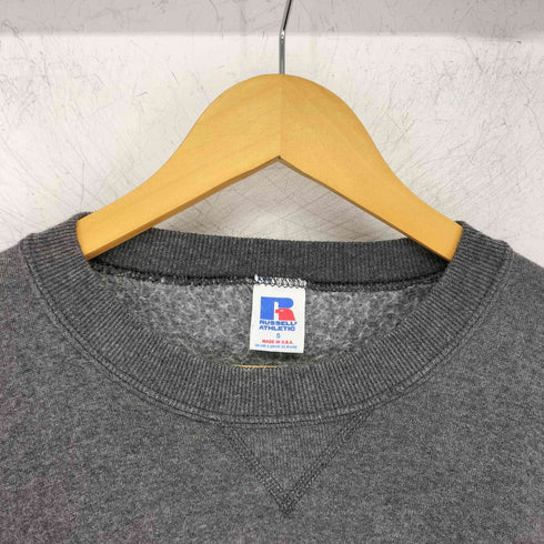 ラッセルアスレチック RUSSELL ATHLETIC USA製 ブランク 前V クルーネックスウェット 後染め メンズ import:S